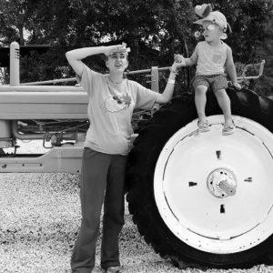 Chris and Mother learn how to harvest strawberries and greens at the farm