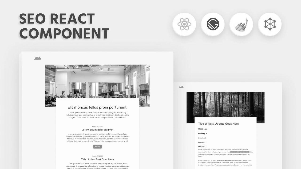 Gatsby JS: Create a search engine optimization React Part