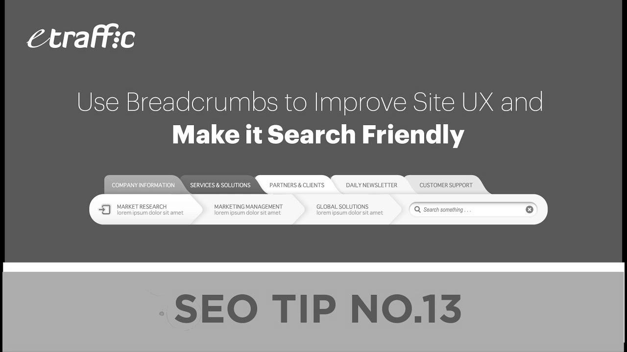 web optimization Tips 13 |  Use Breadcrumbs to Improve Web site UX and Make it Search Pleasant