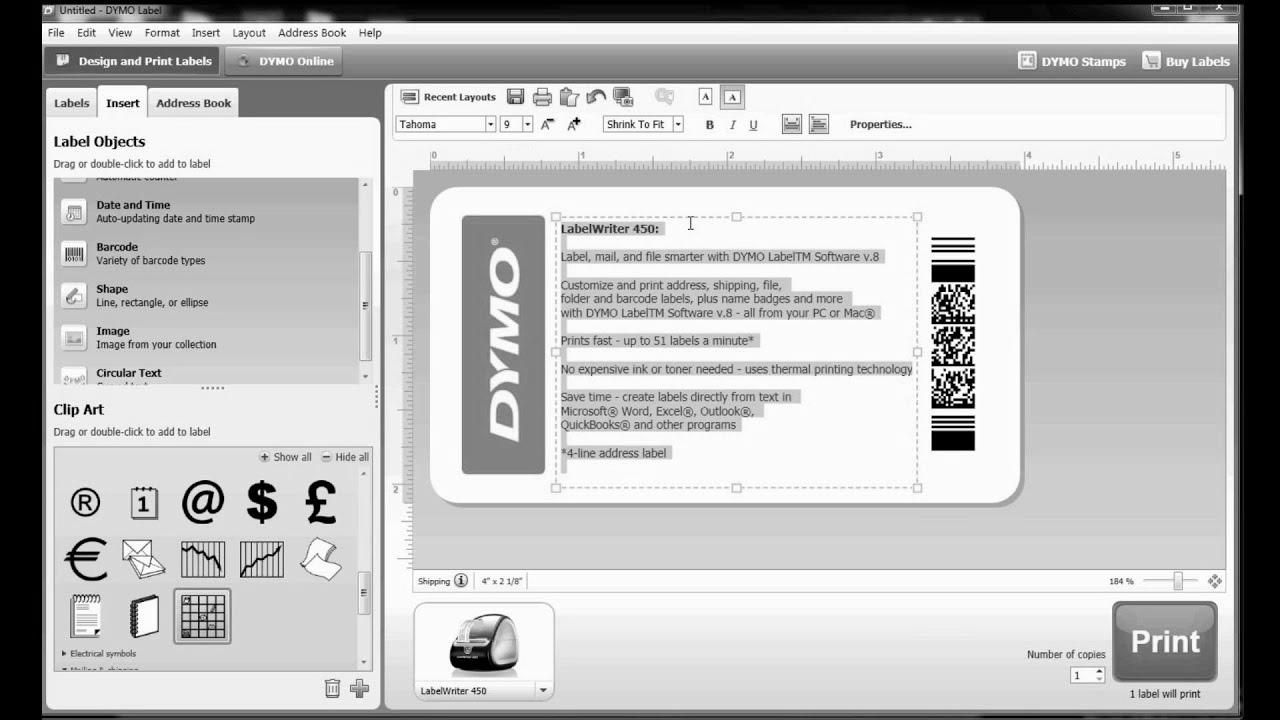 How to build your own label template in DYMO Label Software?